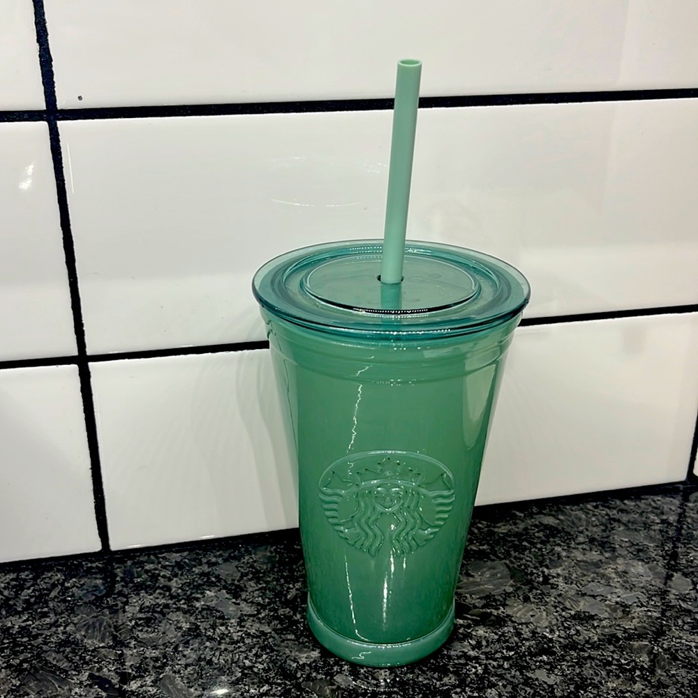 Starbucks recycled glass cold cup